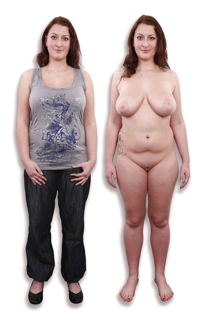 Complete women dressed and stripped