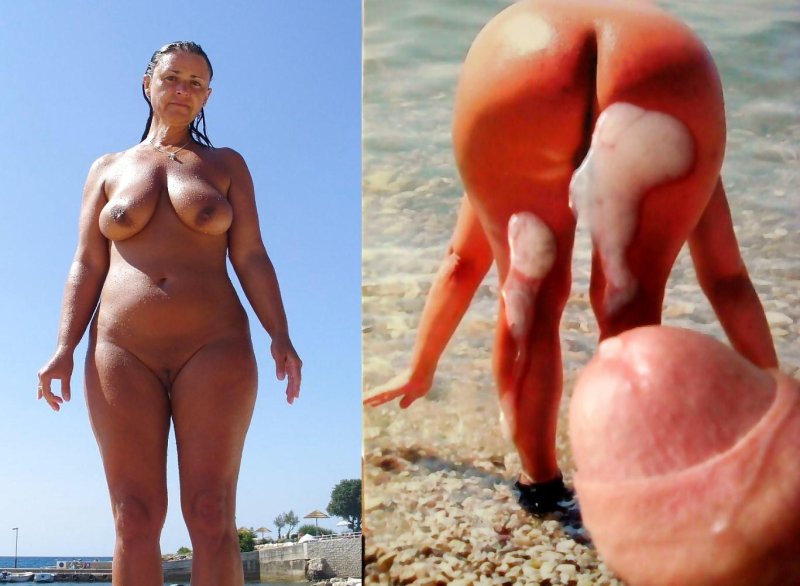 Mature women on the beach