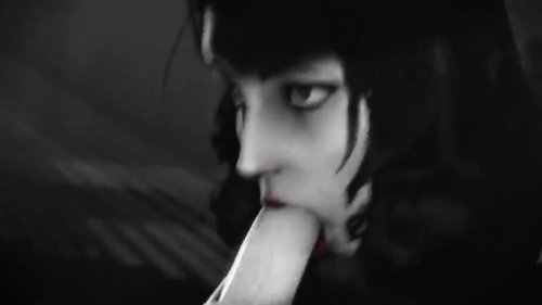Blowjob eyes of a girl