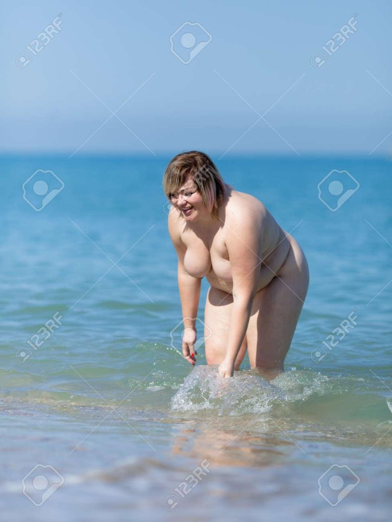 Full women on the beach