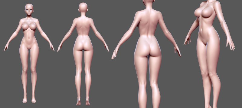 Naked female characters