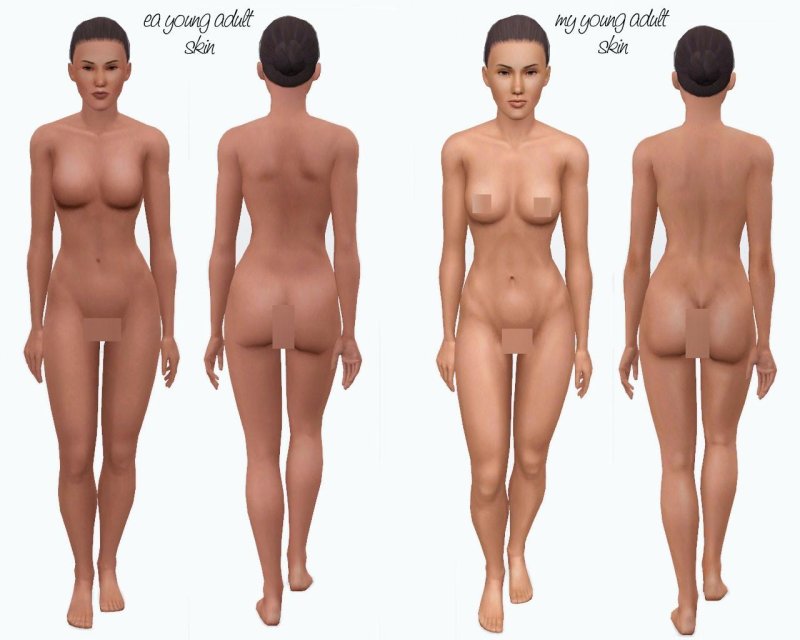 Naked female skins Sims
