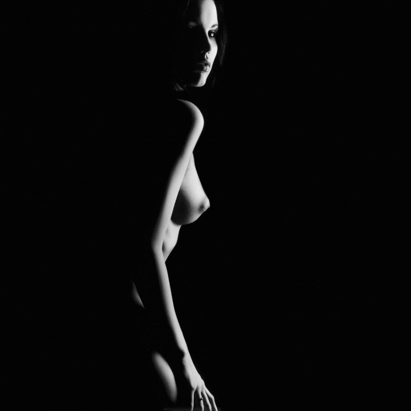 Beautiful black white nude