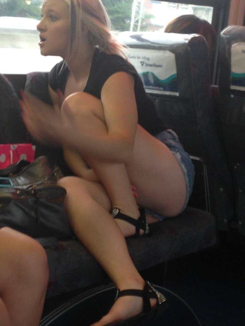 Asses of girls in public transport