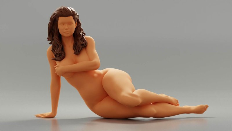 D model naked girl