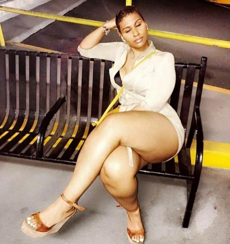 Woman with big thighs