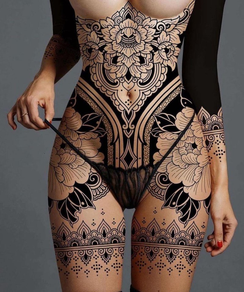 Woman with tattoos