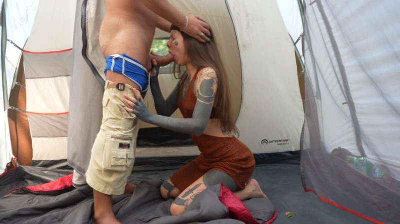 In a tent porn