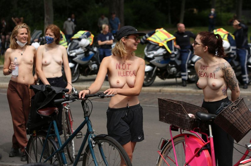 Naked bike racket women nude boobs