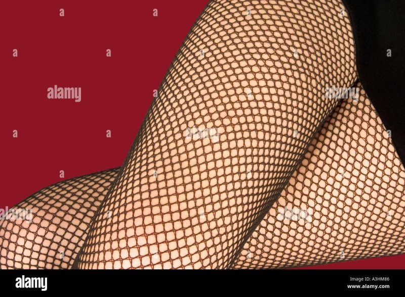 Girl in pantyhose mesh