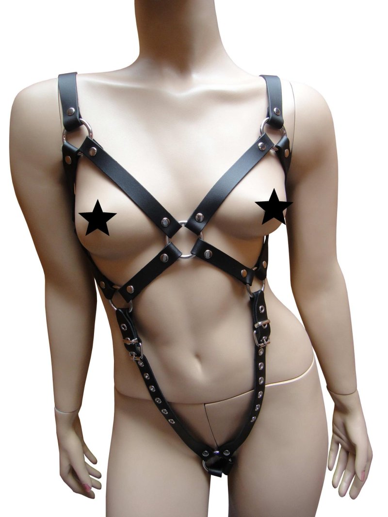 Feminine leather linen BDSM