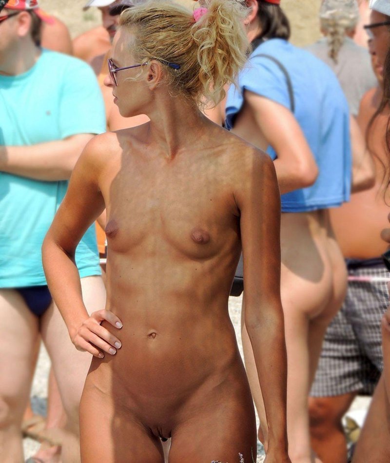 Girl in micro bikini