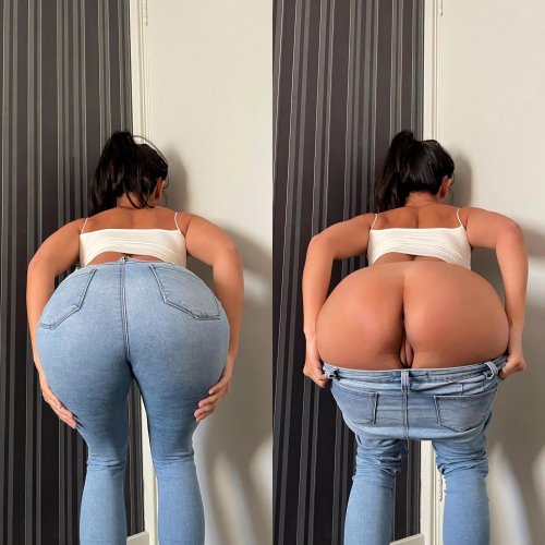 Naked girls in jeans
