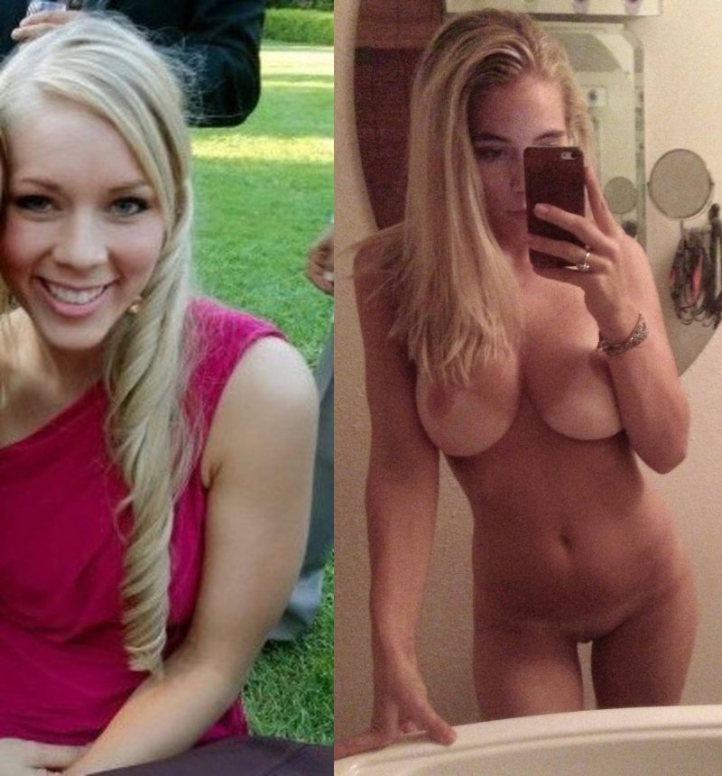 Selfie of dressed undressed girls