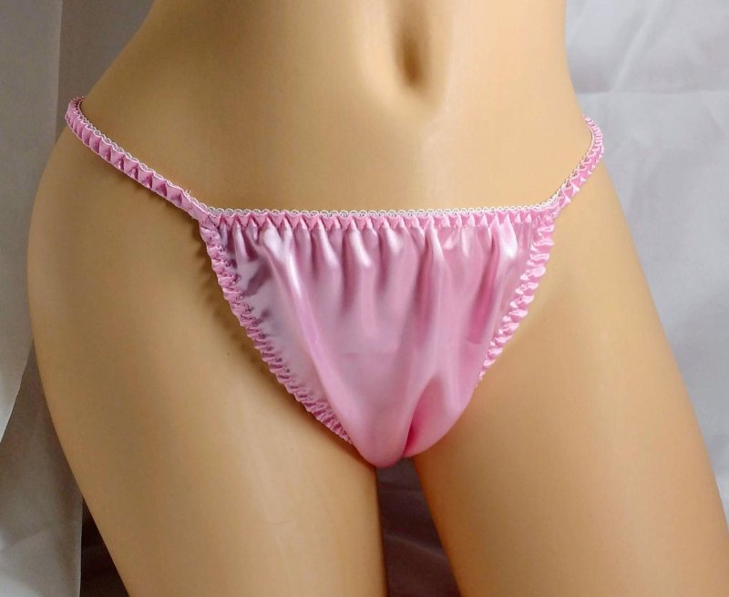 Pink satin panties