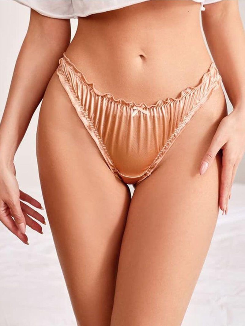 Satin thongs female