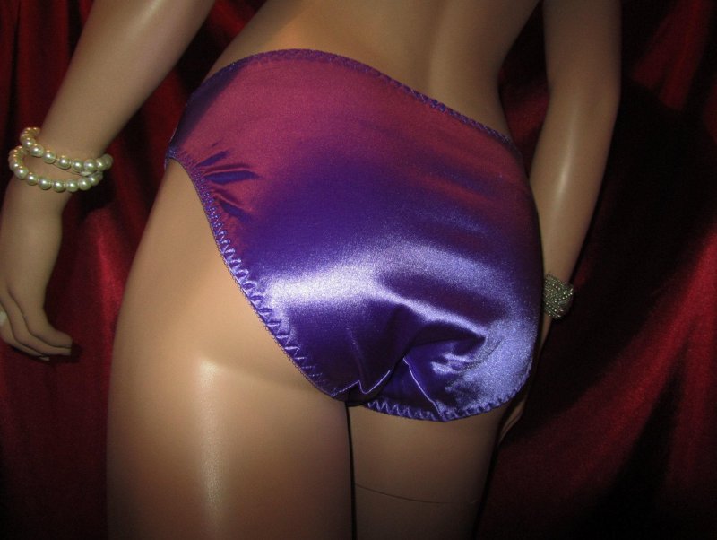 Women in satin underpants