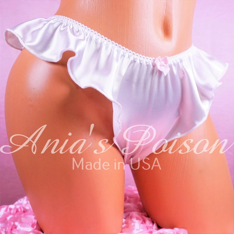 White satin panties