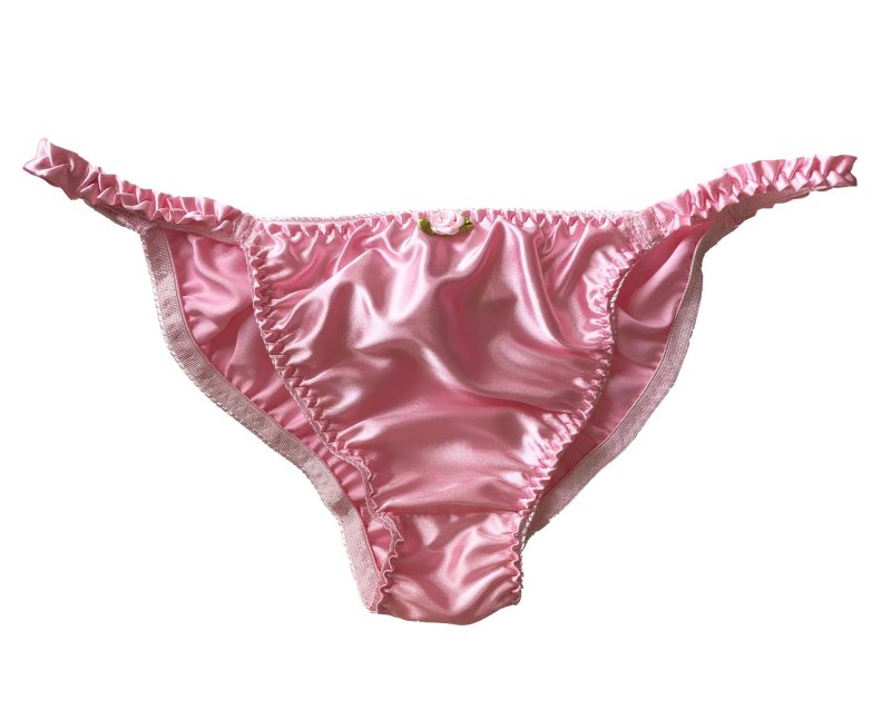 Pink satin panties