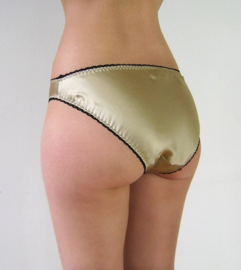 Women in satin underpants