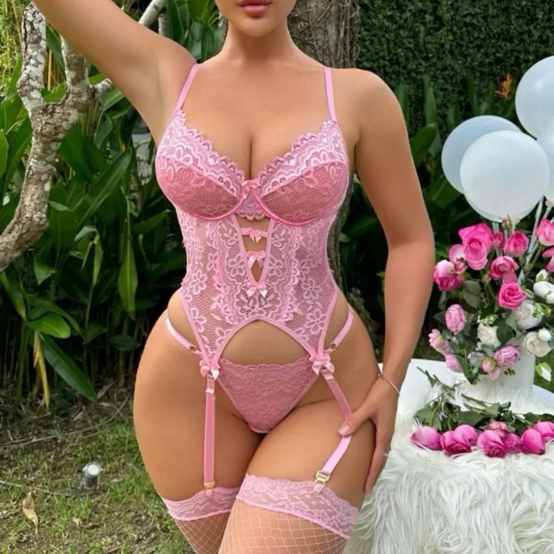 A set of erotic underwear with lace