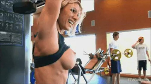 Tits in the gym