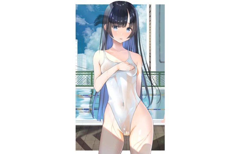 Anime swimsuits extended legs