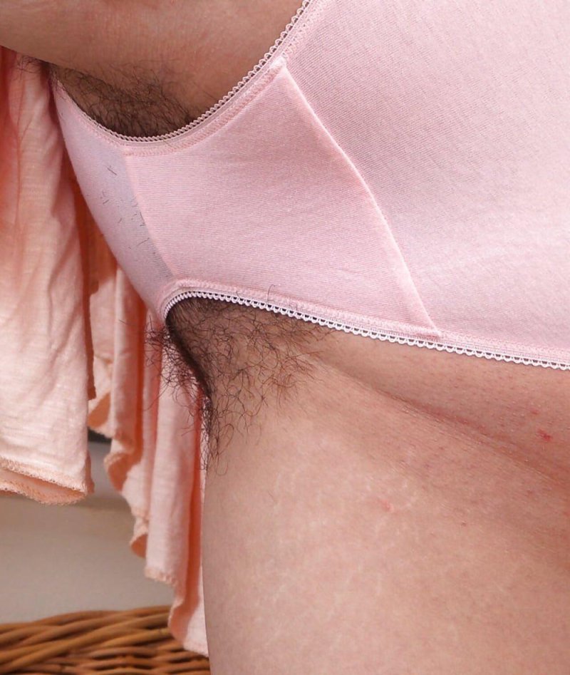 Visible hair through panties