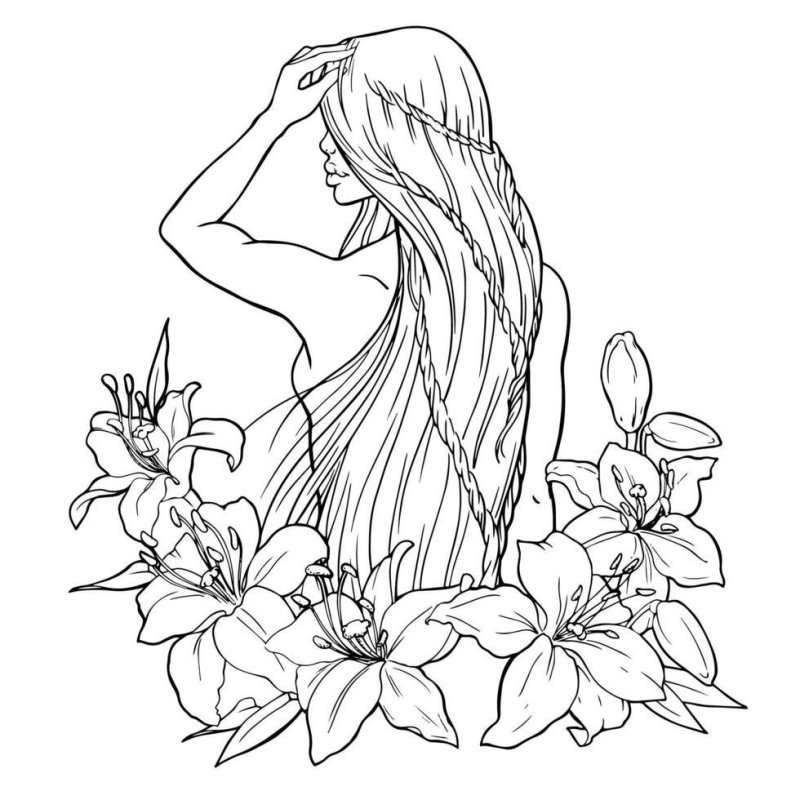 Coloring girl