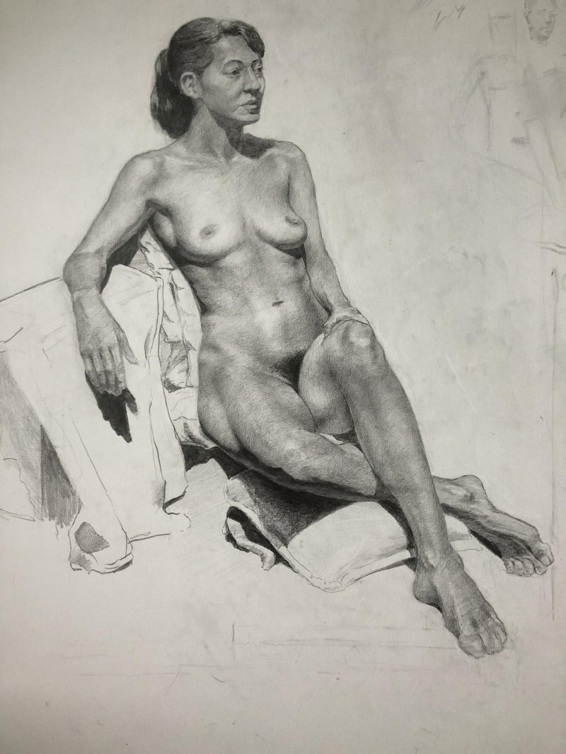 Nude painted from nature