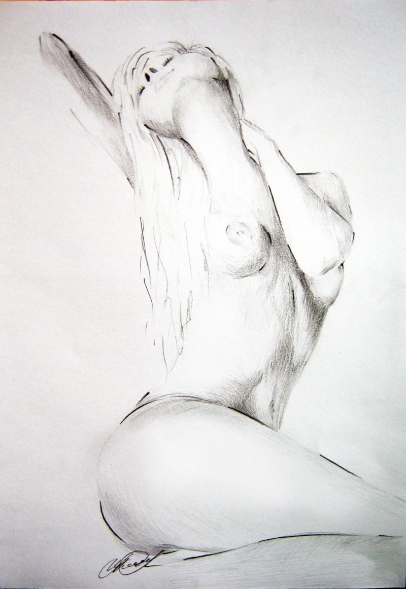 Erotic drawings with a pencil
