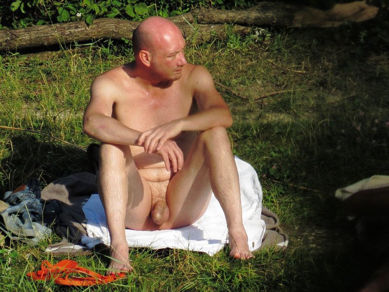 Naked men with big