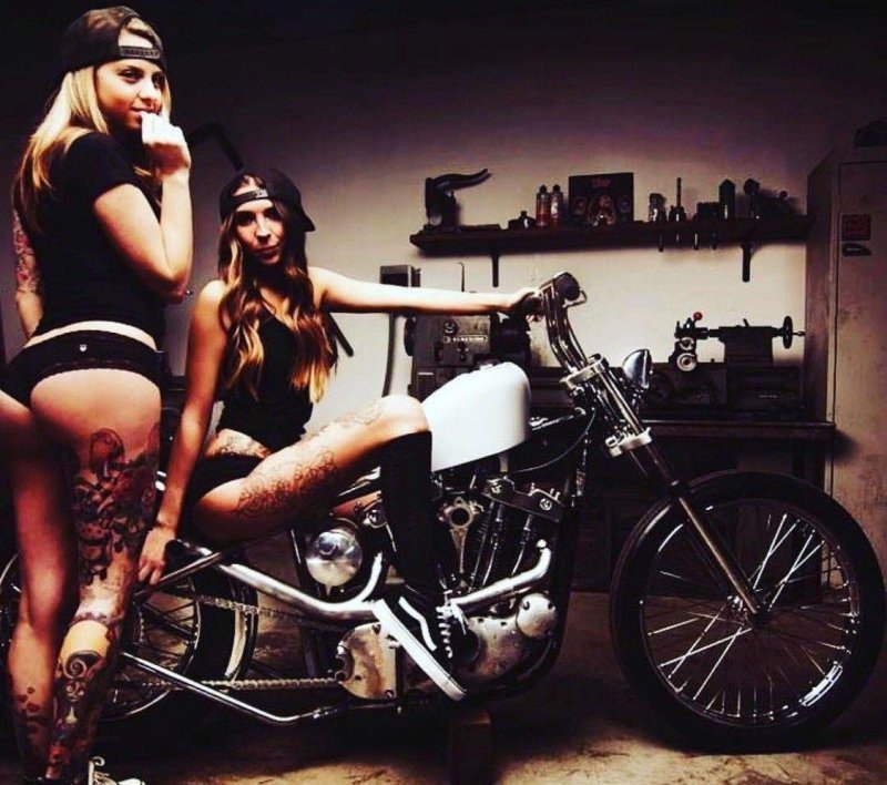 Motorcycle and girl
