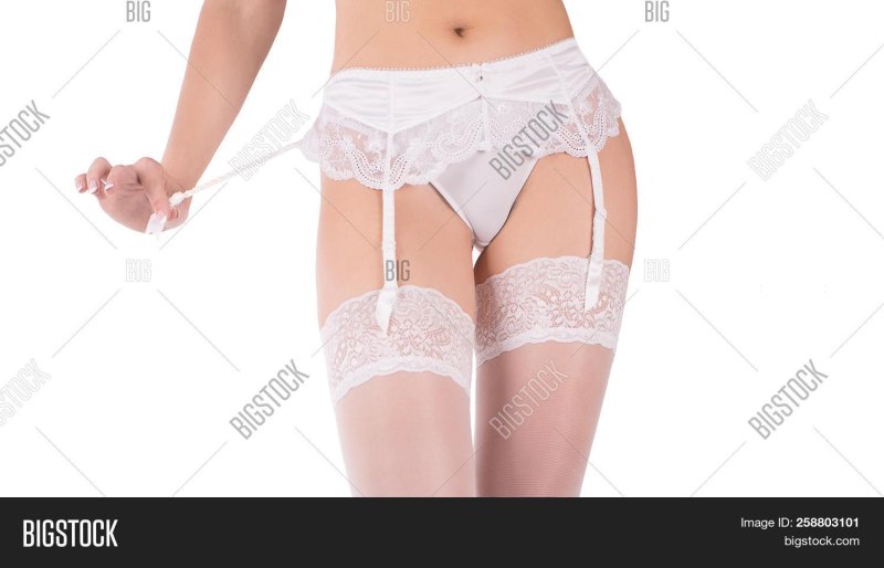 Female stockings with a belt