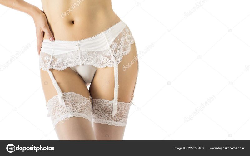 In white stockings close -up