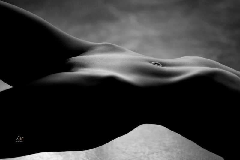 Beautiful black white nude
