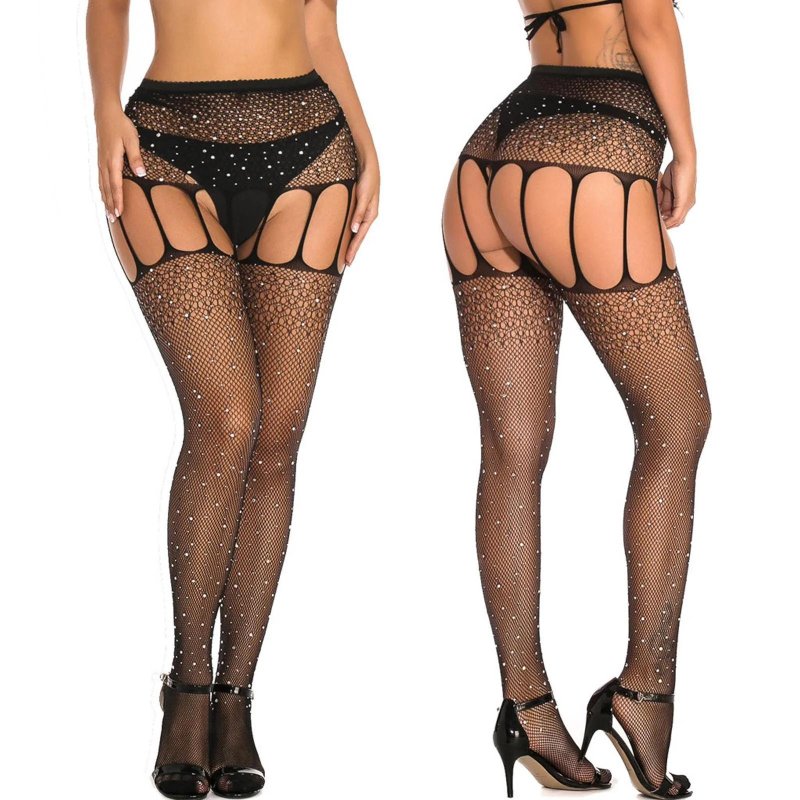 Pantyhose mesh with a neckline