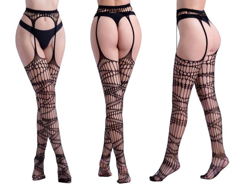 Tights with open crotch