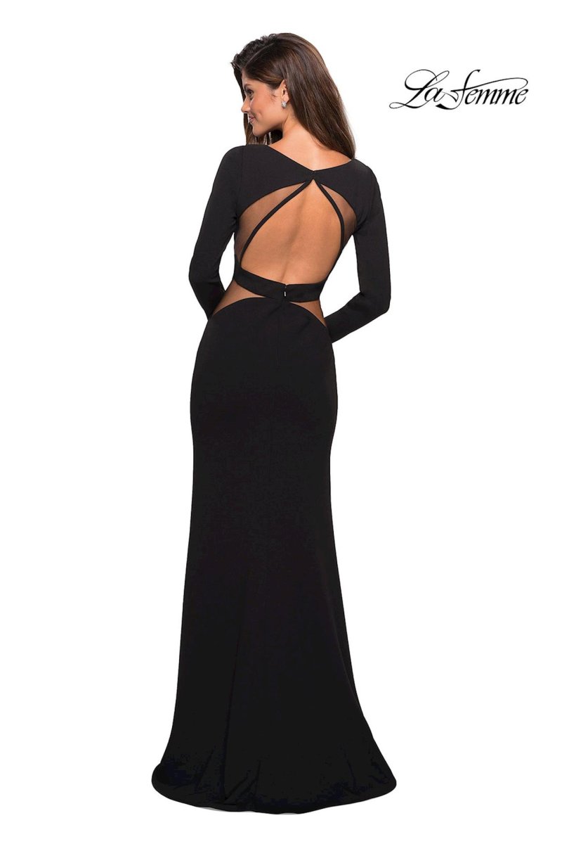 The evening dress is long
