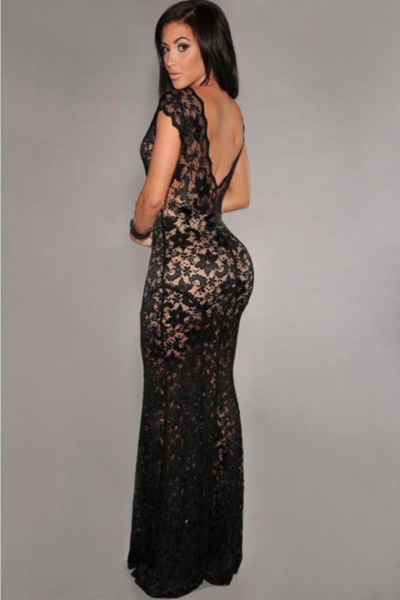 Long lace dress