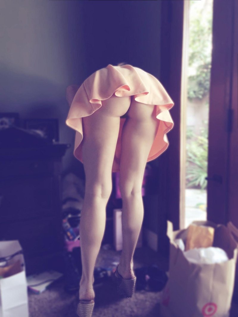 I bent down in the dress