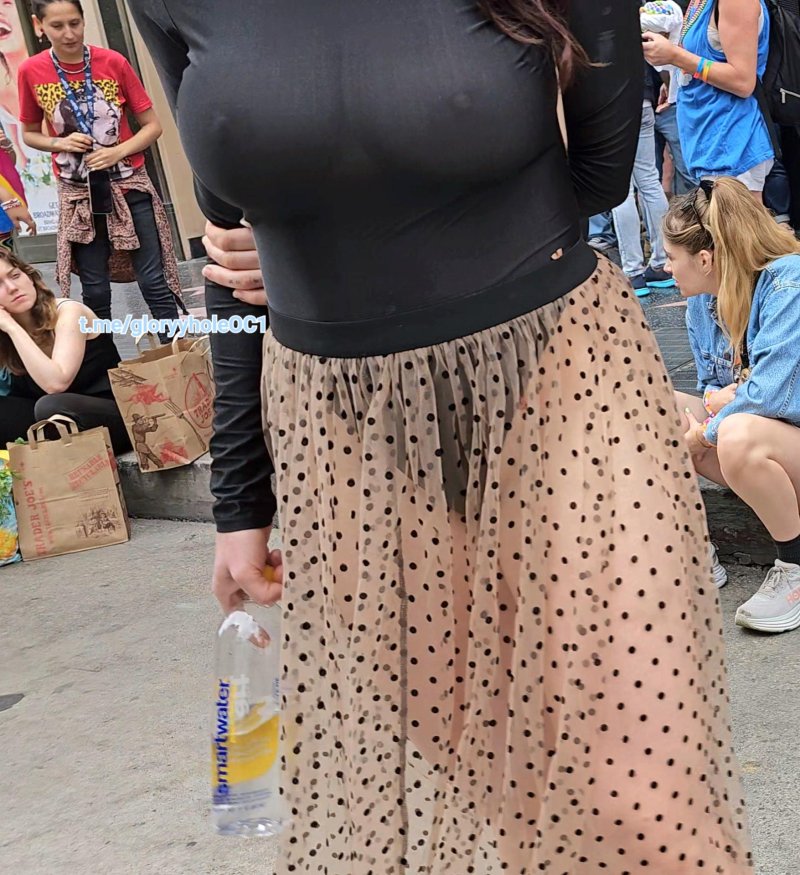 Tits in transparent clothes
