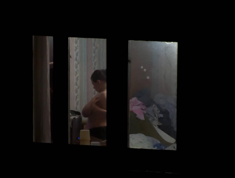 Spied in the windows of houses