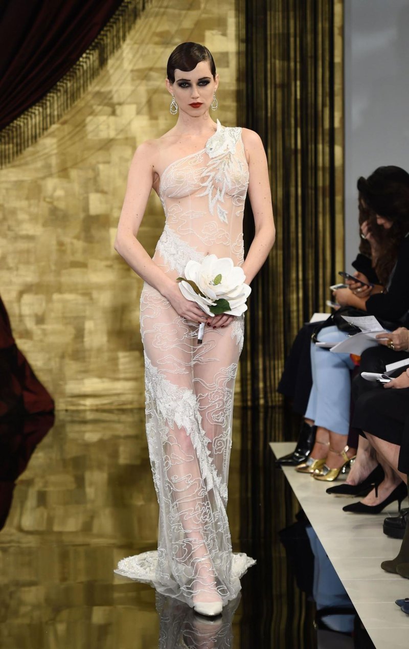 Transparent wedding dress