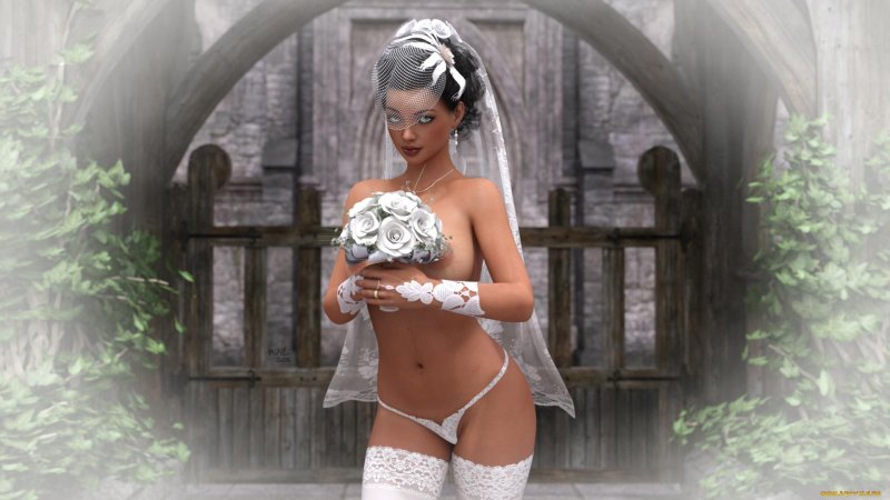 The underwear of bride