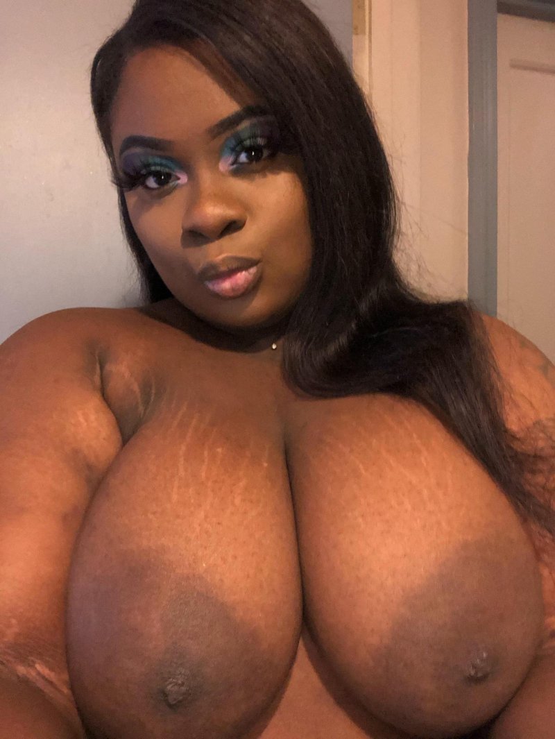 Big boobs of black women