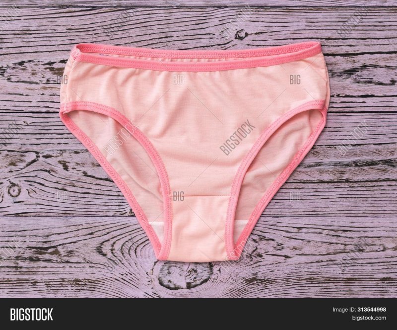 In pink panties