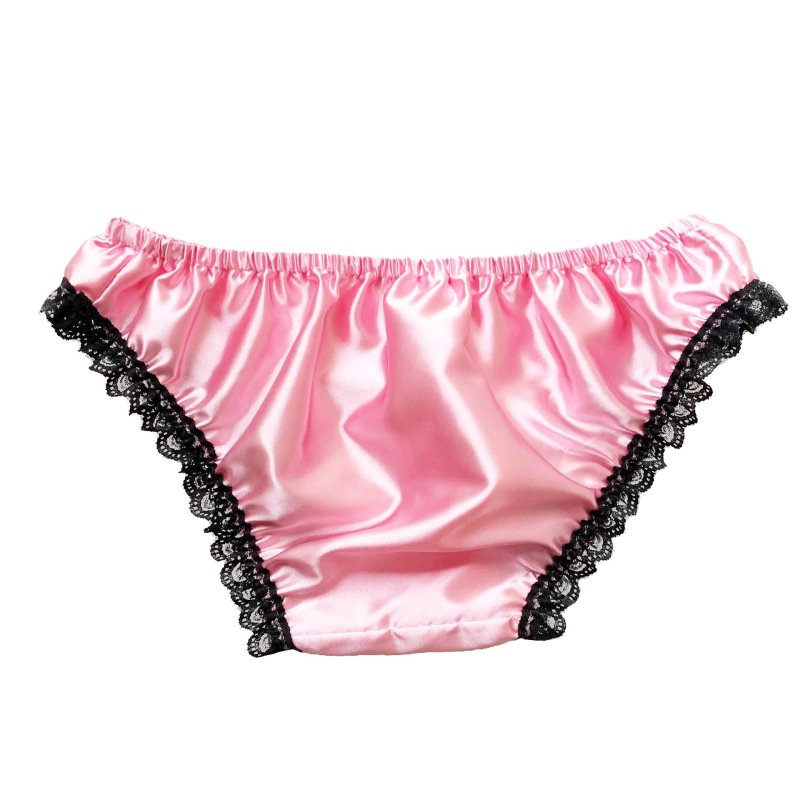 In silk pink panties