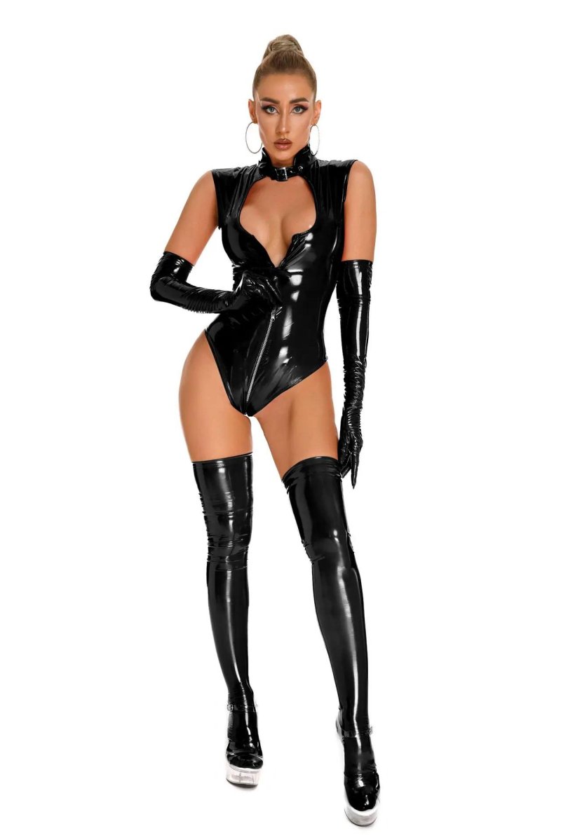 Latex body with cuts
