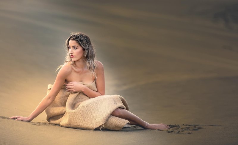 Girl in the sand